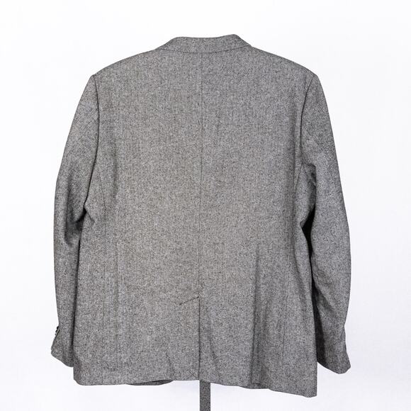 Old Navy Men's Classic Herringbone Blazer Gray SZ XL Polyester Wool Blend Career - Picture 5 of 10